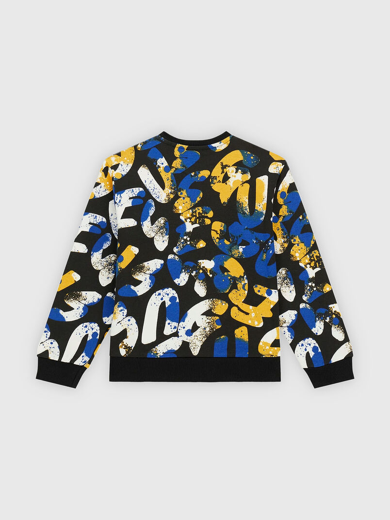 Sweatshirt with logo print and logo - 3