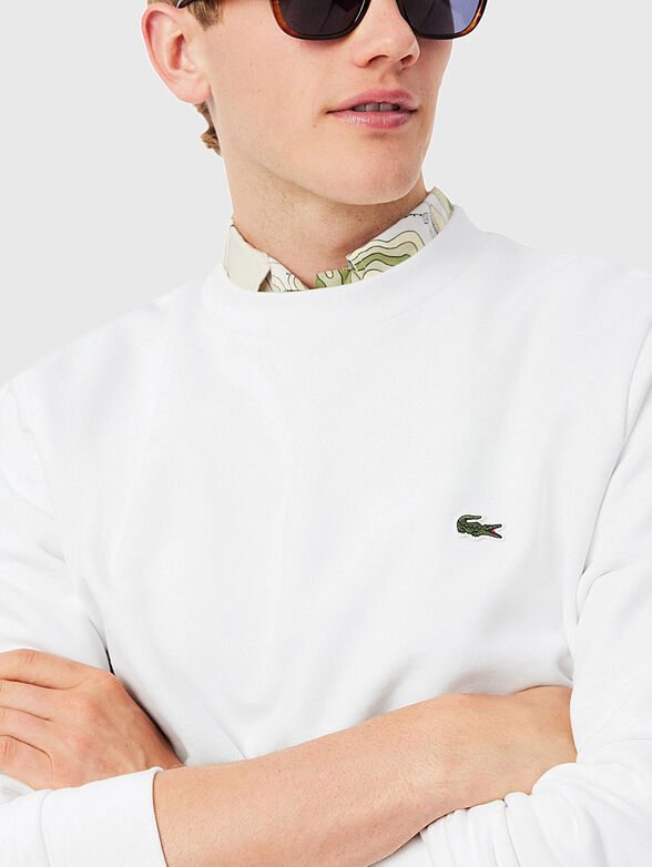 Sweatshirt with oval neckline and logo - 4