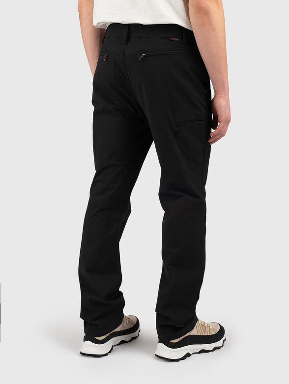 Straight fit cotton blend trousers - 2