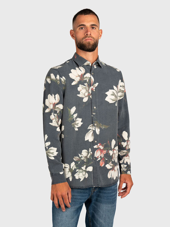 Long sleeve shirt with floral print - 1