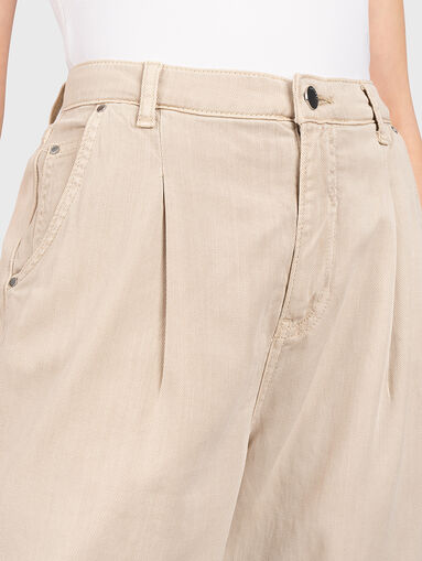 ANDREA BARREL beige jeans - 4