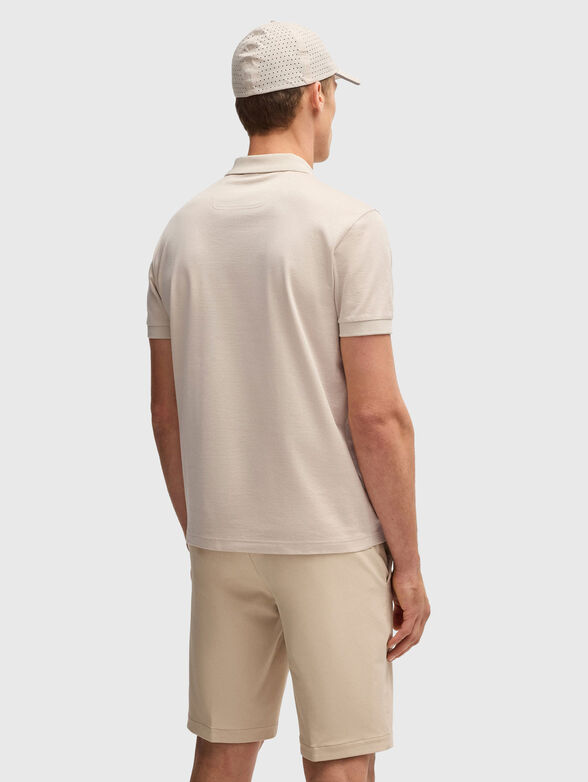 Short sleeved cotton polo shirt with zip - 3