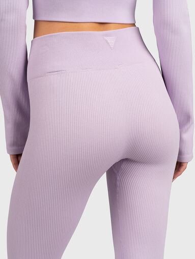 Sports leggings with triangular logo detail - 4