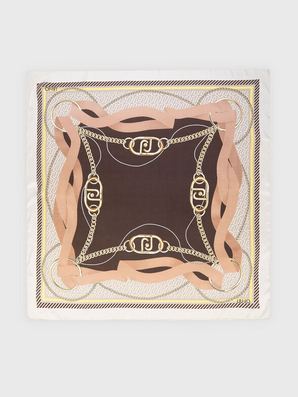 Scarf with multicolor print - 3