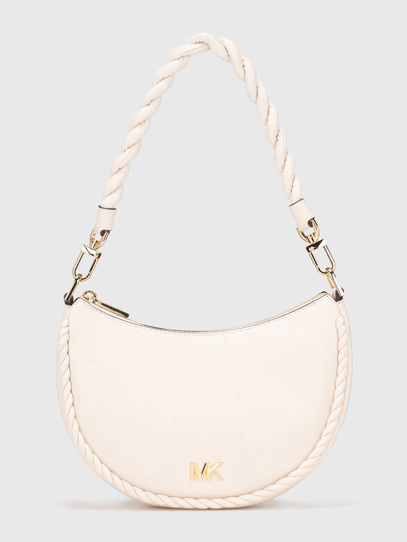 Leather bag with long strap and logo - 1