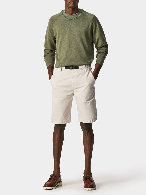 OWEN cotton shorts in green color - 4