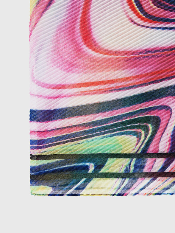 Scarf with multicoloured print - 3