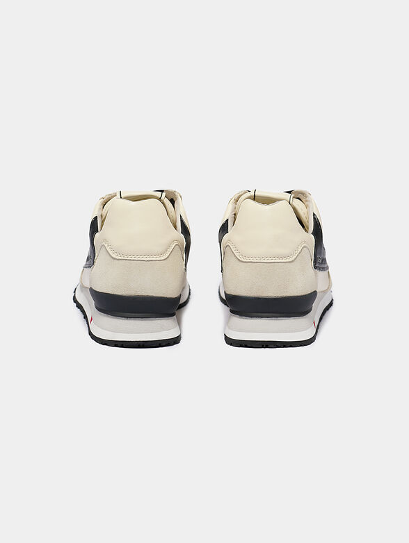 GENOVA Leather trainers in navy blue - 4
