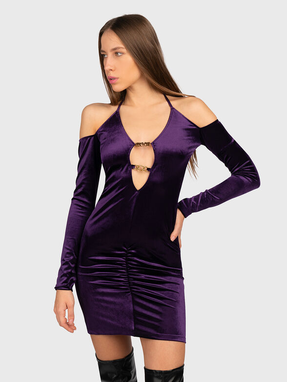 Mini dress with metal details  - 1