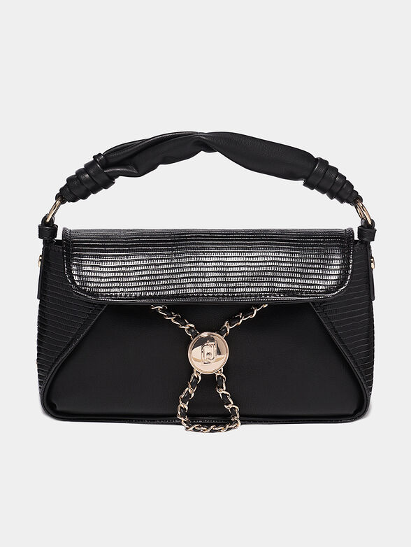 Black handbag with textured details - 1