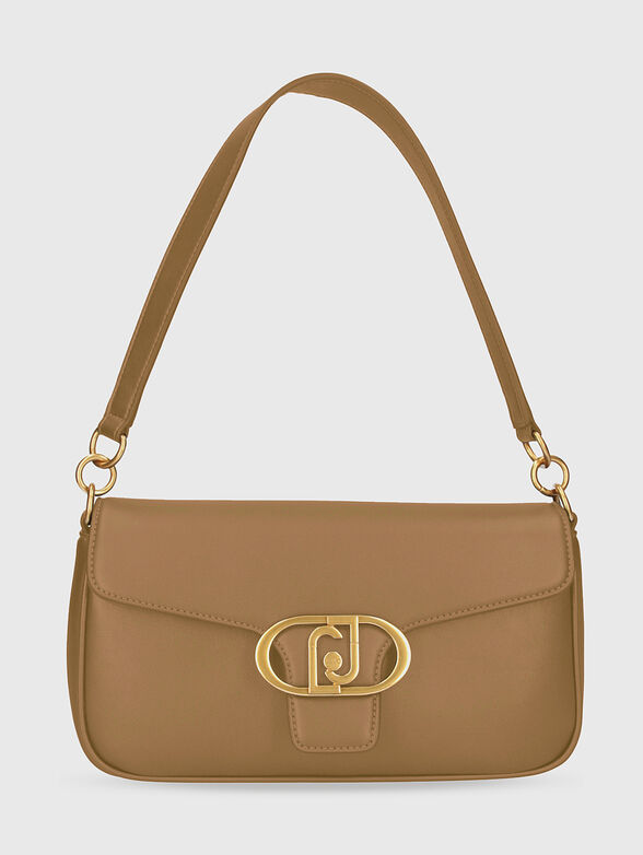 Beige crossbody bag with gold details - 1