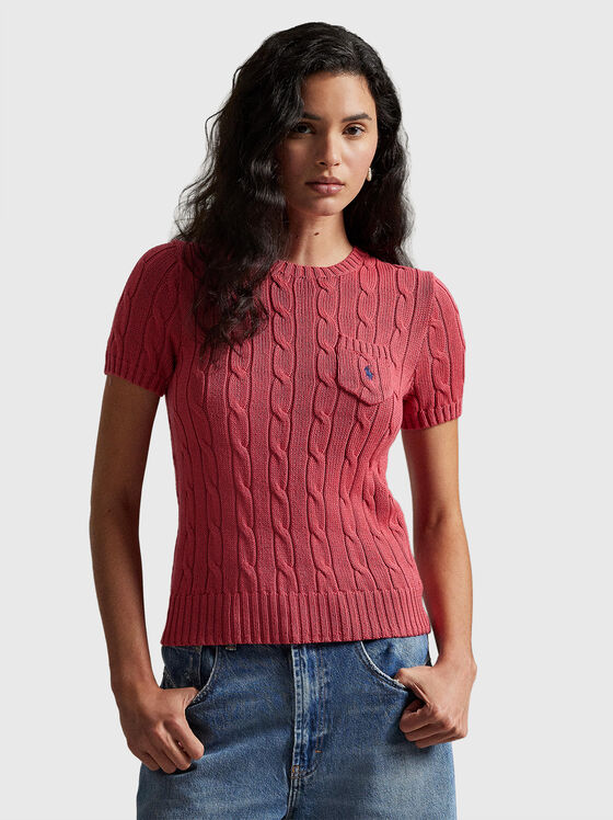 Памучен пуловер с лого - 1