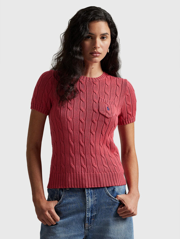 Cotton sweater with logo - 1