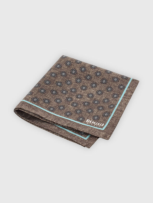 Silk pocket square with with logo - 1