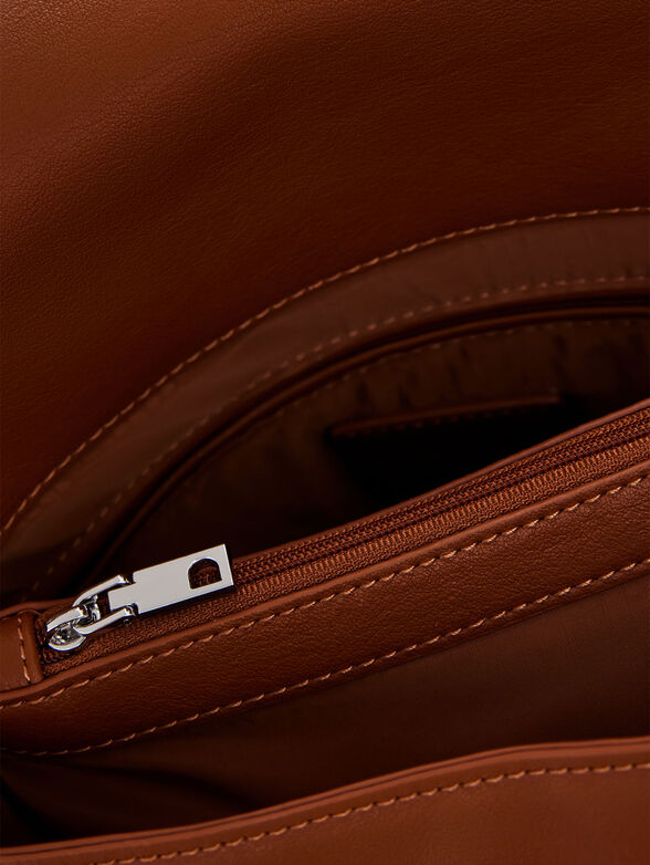 Brown backpack with maxi logo - 5
