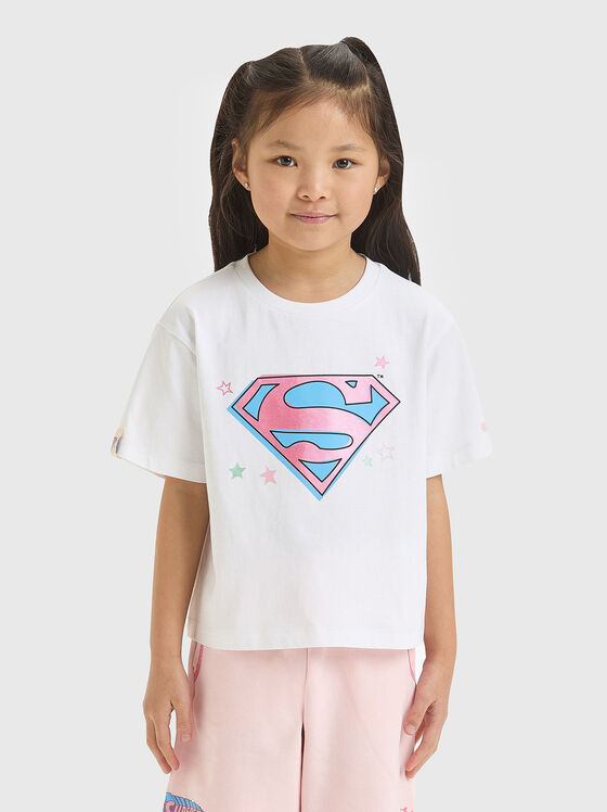 Бяла тениска SUPERGIRL - 1