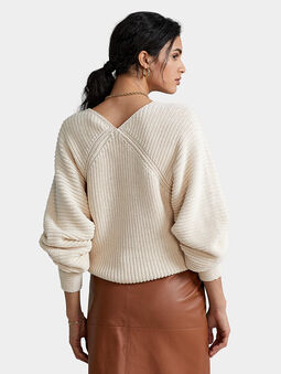 Knitted linen blend sweater - 3