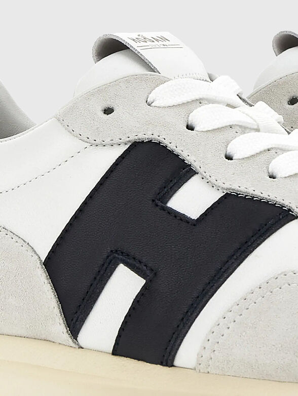 Suede and leather sports shoes - 4