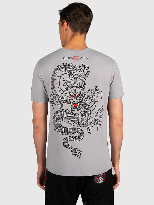 Grey t-shirt with print - 5