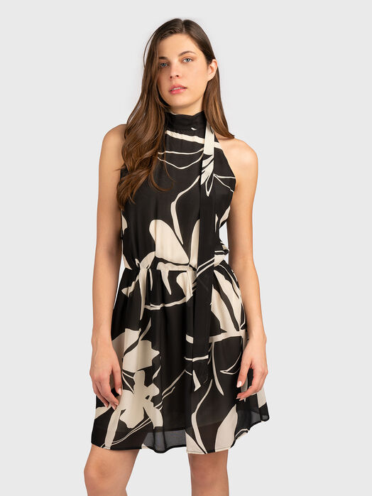 Silk dress with halter neckline