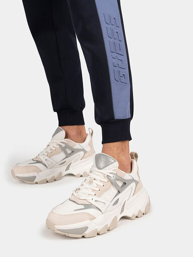 MERV blue sports pants with embossed logo - 4