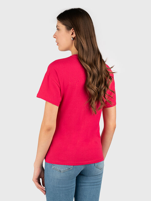 Cotton T-shirt with logo rhinestones - 2