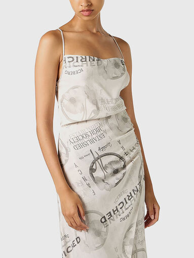 Midi dress with accent print - 3