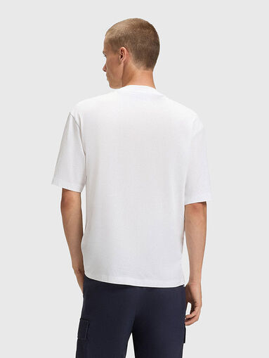 White unisex T-shirt with logo print - 4