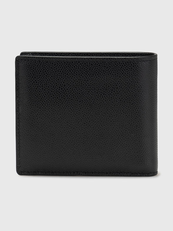 Leather wallet with a metal logo - 2