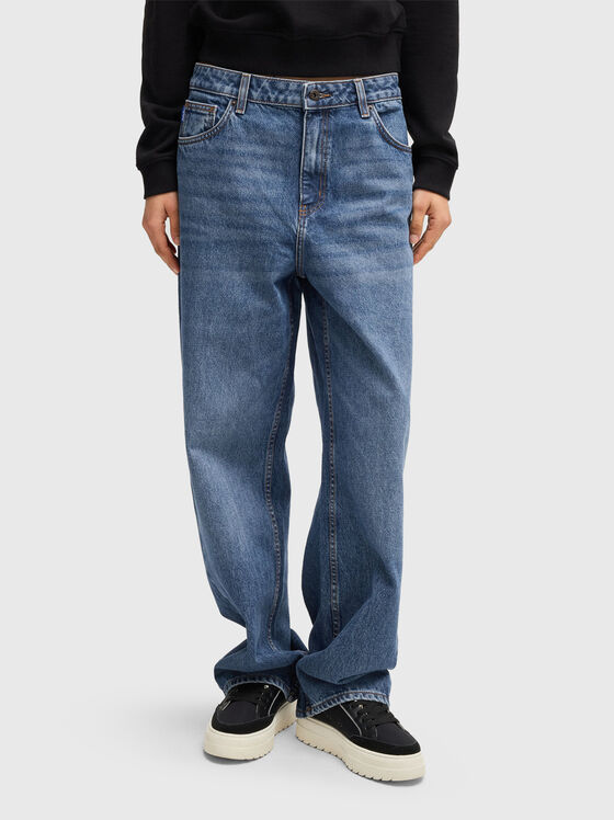 Дънки LENI с лого бродерия  - 1