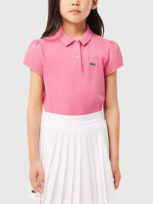 Contrast-logo polo shirt  - 1