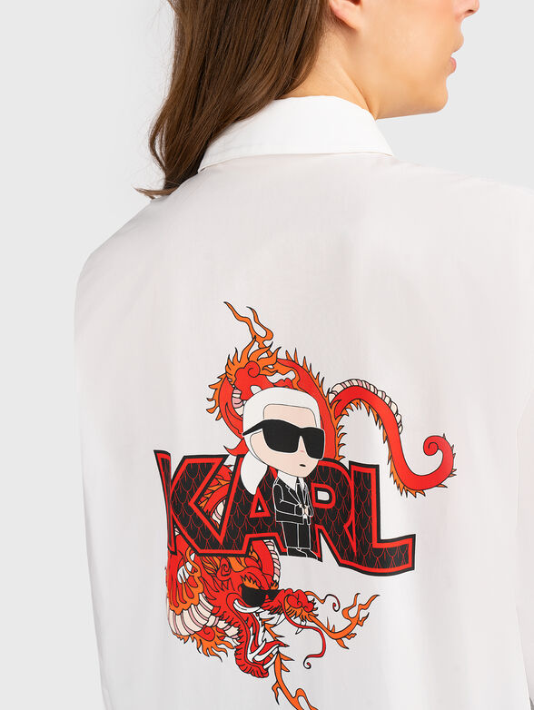 IKONIK long shirt with print on the back - 2