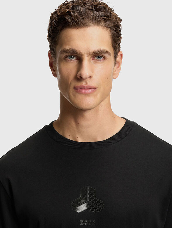 Blouse with crew neck and logo - 4