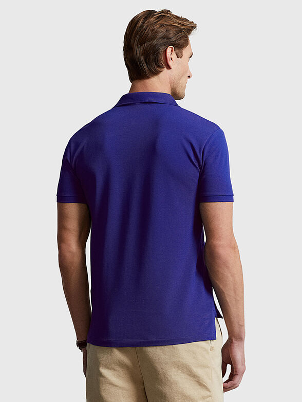 Dark purple Polo-shirt with embroidery - 3