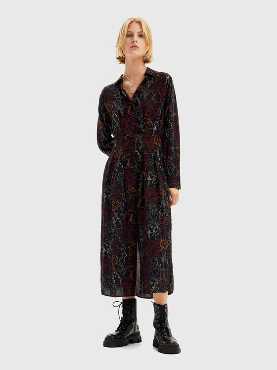 Midi dress with art print - 1