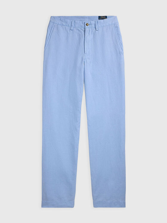 Linen and cotton chino pants - 1