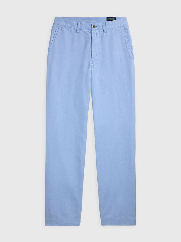 Linen and cotton chino pants - 0