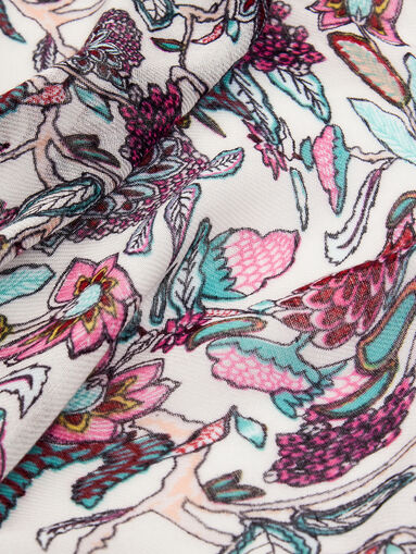 Scarf with floral print - 4
