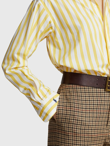 Yellow striped cotton shirt - 4