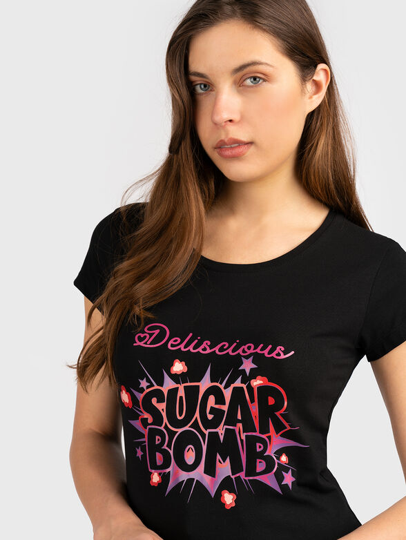 TSL078 T-shirt with contrasting print - 4
