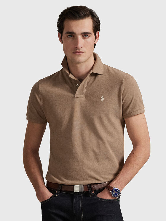 Short sleeved cotton polo shirt - 1