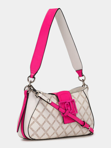 Shoulder bag with logo print and neon details - 4