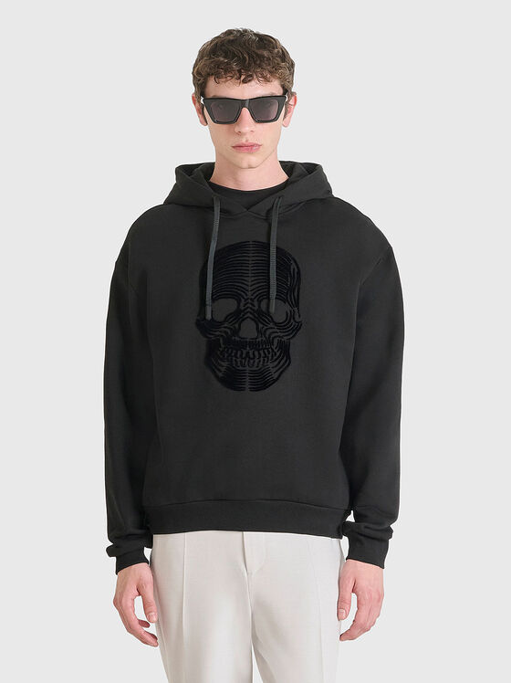 Суитшърт с качулка от памук - 1