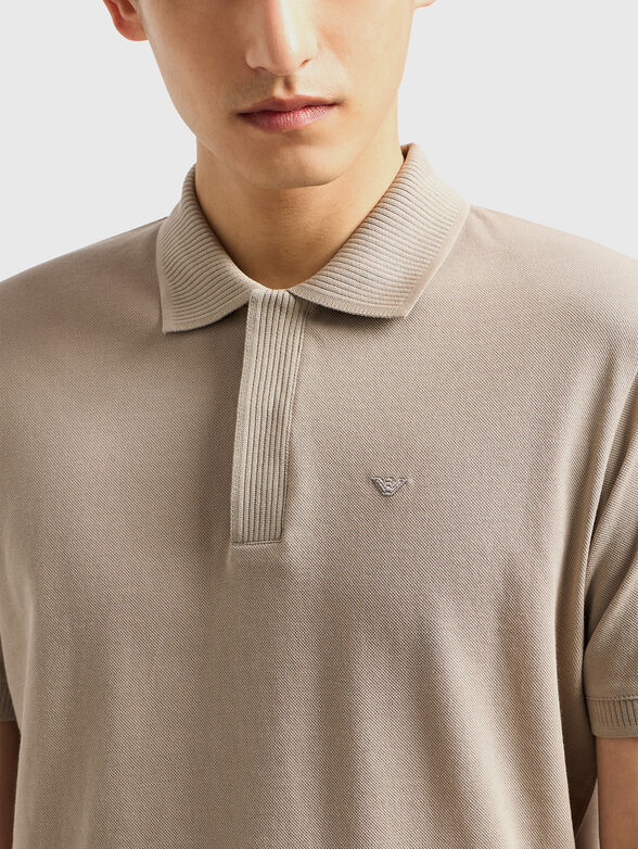 Cotton polo shirt with logo - 3