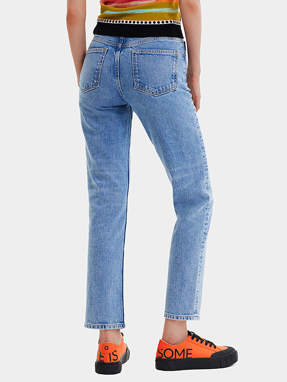 Blue straight jeans - 2
