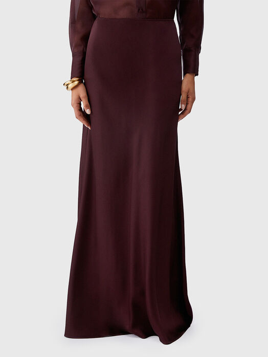 Maxi skirt with a satin-effect