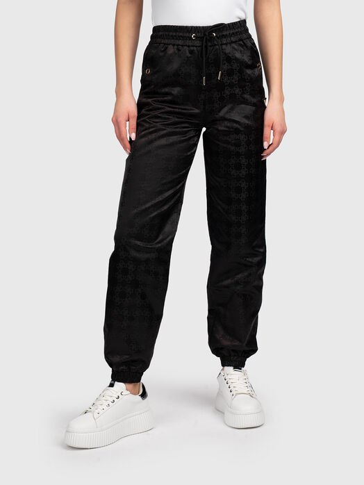 Sports trousers with monogram logo print