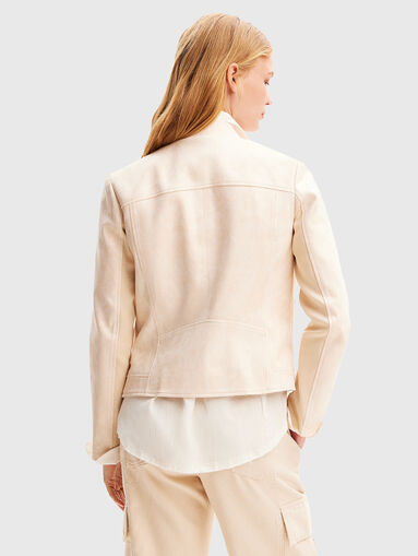 Beige biker jacket - 3