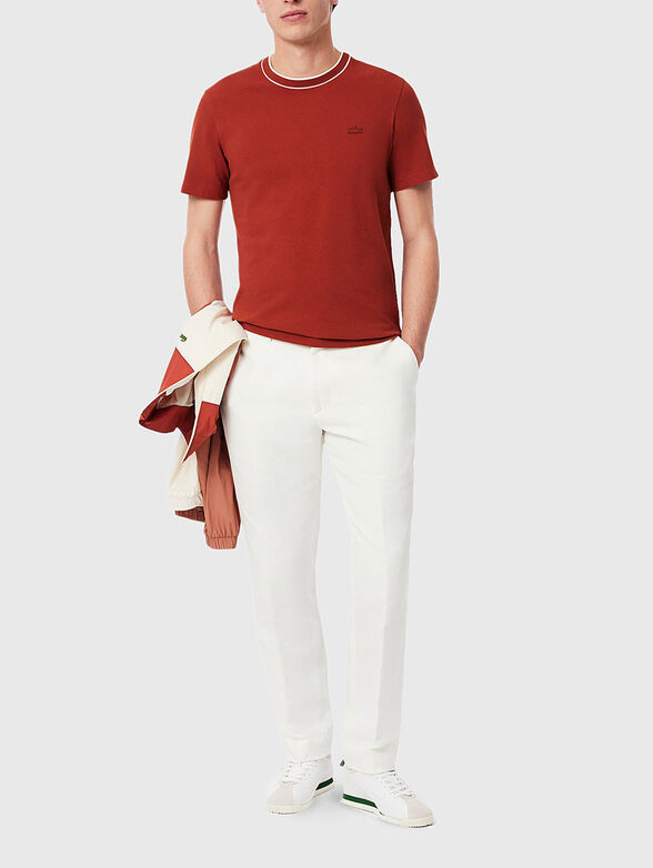 Black piqu&eacute; T-shirt  - 2