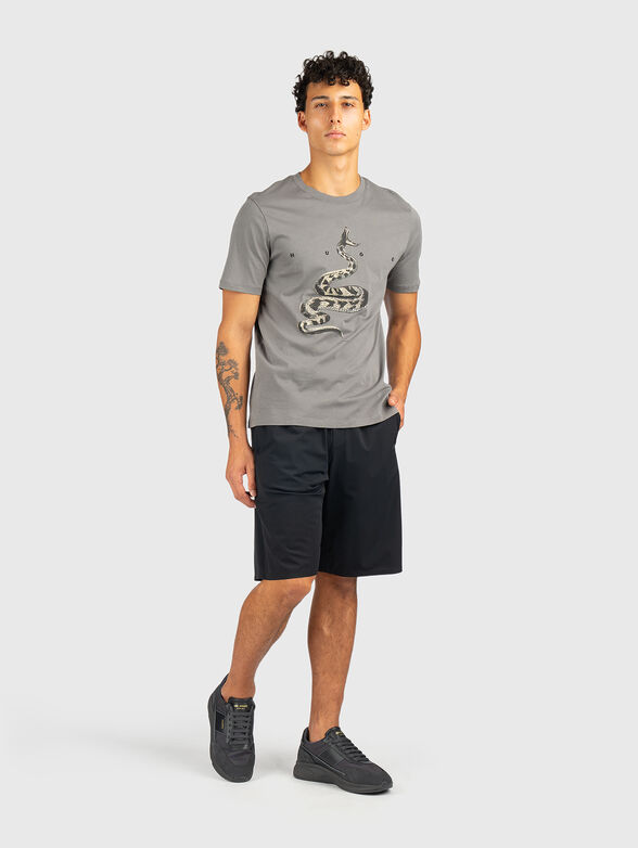 Gray cotton T-shirt - 2